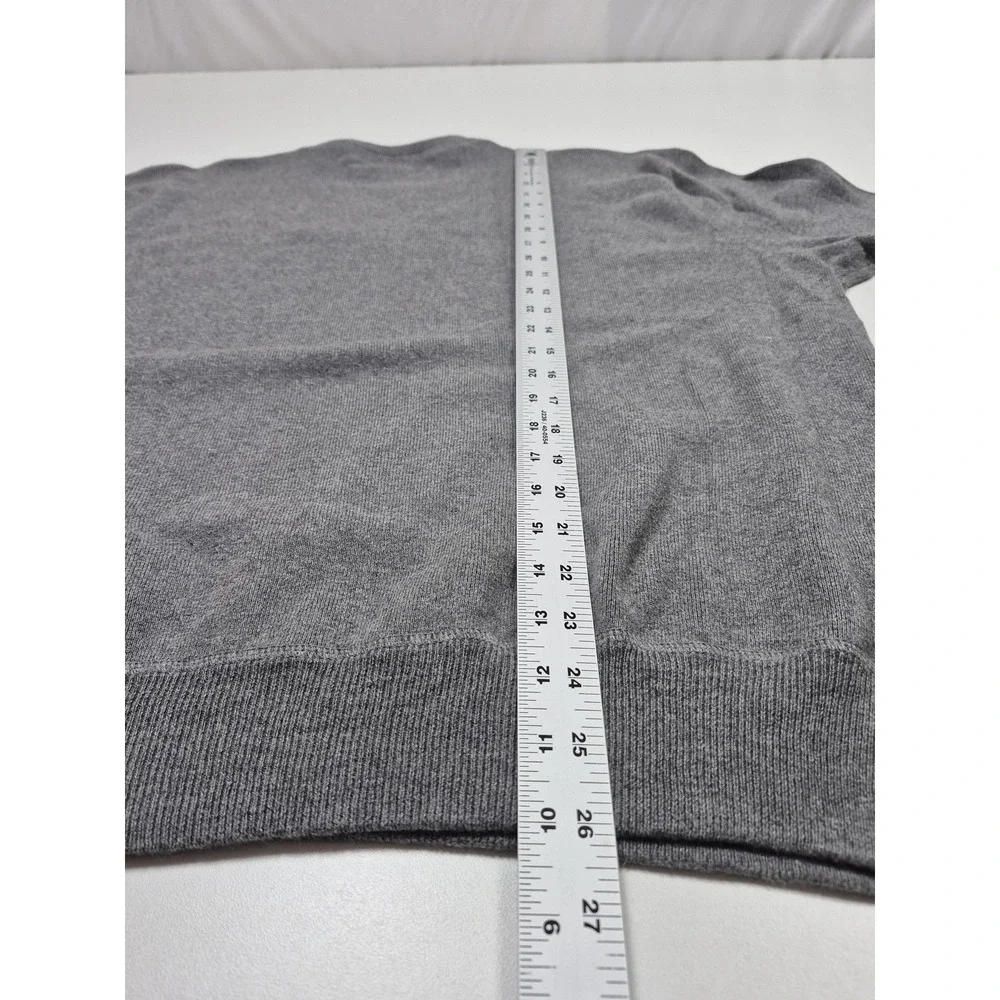 VTG Polo Ralph Lauren Sweater Men's XL Gray 100% Cotton Crewneck Knit Pullover